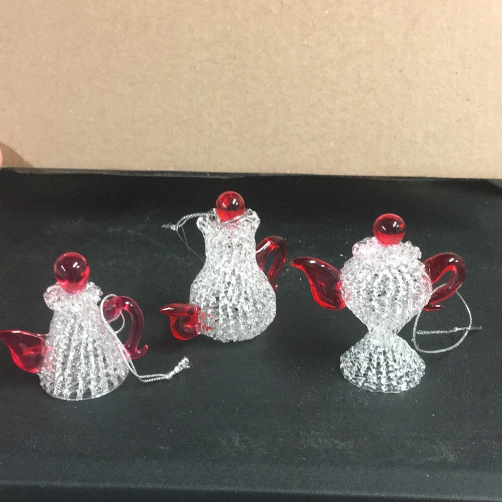 Glass teapot ornaments